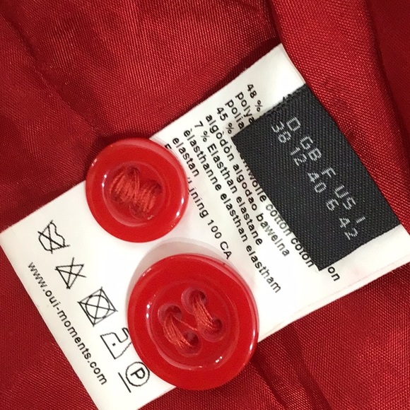 Oui Moments red cropped jacket - Picture 6 of 7